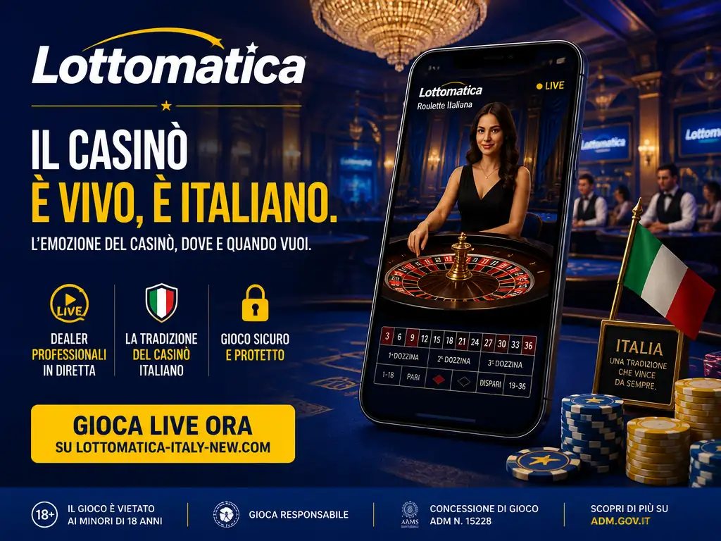 Lottomatica casino live roulette italiana dealer concessionario ADM